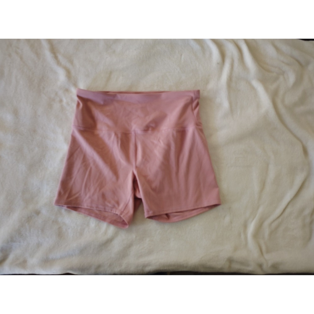 RBX Active Womens High Waisted Biker Shorts Pink Athletic Yoga Spandex Large